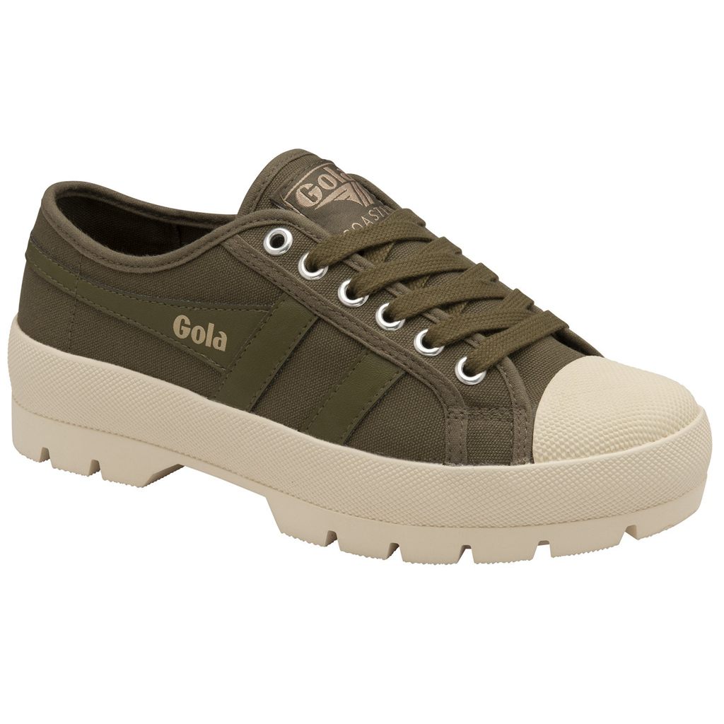 Gola Vegan Classics Coaster Peak Sneakers Kaki Kaki Blancas Colombia | 806FPBZQD