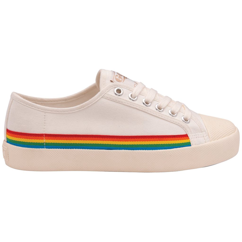 Gola Vegan Classics Coaster Rainbow Drop Shoes Blancas Colombia | 861OUBTSF