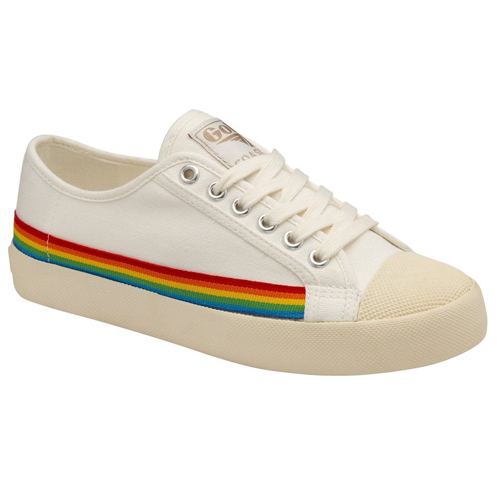 Gola Vegan Classics Coaster Rainbow Drop Shoes Blancas Colombia | 861OUBTSF