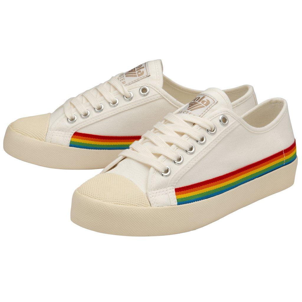 Gola Vegan Classics Coaster Rainbow Drop Shoes Blancas Colombia | 861OUBTSF