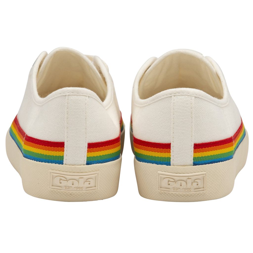 Gola Vegan Classics Coaster Rainbow Drop Shoes Blancas Colombia | 861OUBTSF