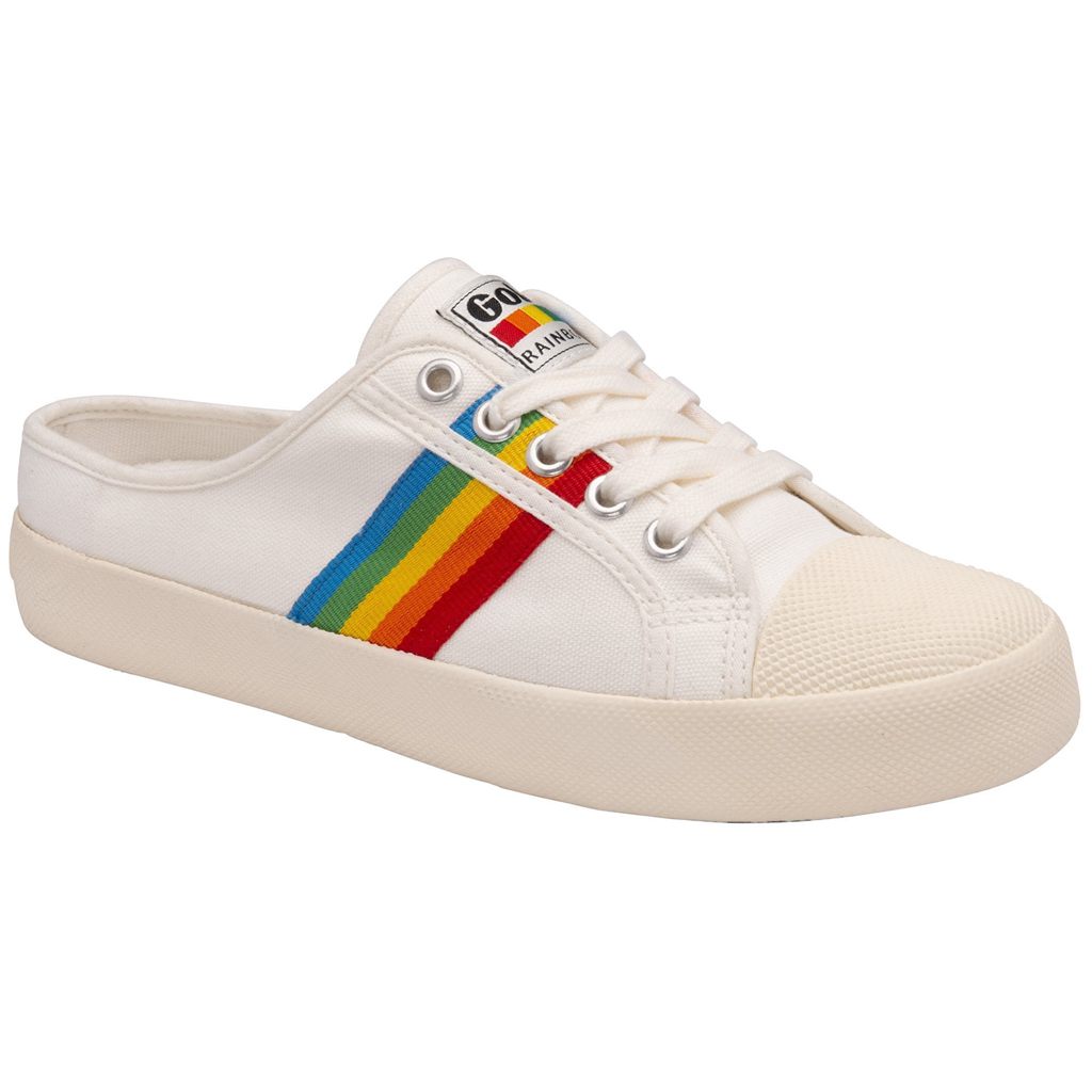 Gola Vegan Classics Coaster Rainbow Mule Plimsolls Shoes Blancas Colombia | 026FXLUOZ