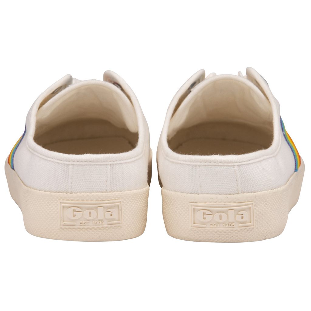 Gola Vegan Classics Coaster Rainbow Mule Plimsolls Shoes Blancas Colombia | 026FXLUOZ