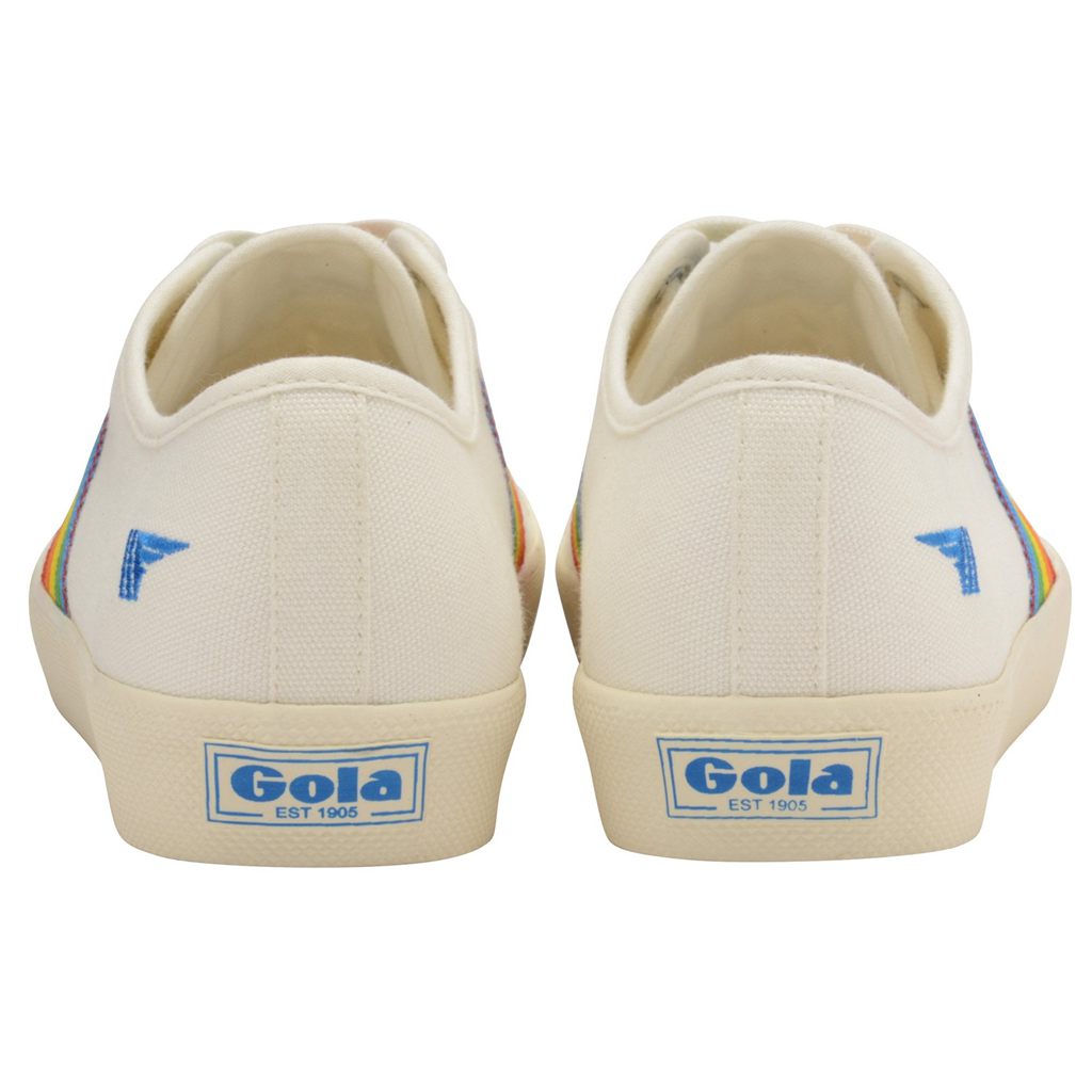 Gola Vegan Classics Coaster Rainbow Shoes Blancas Colombia | 026MGUDSO
