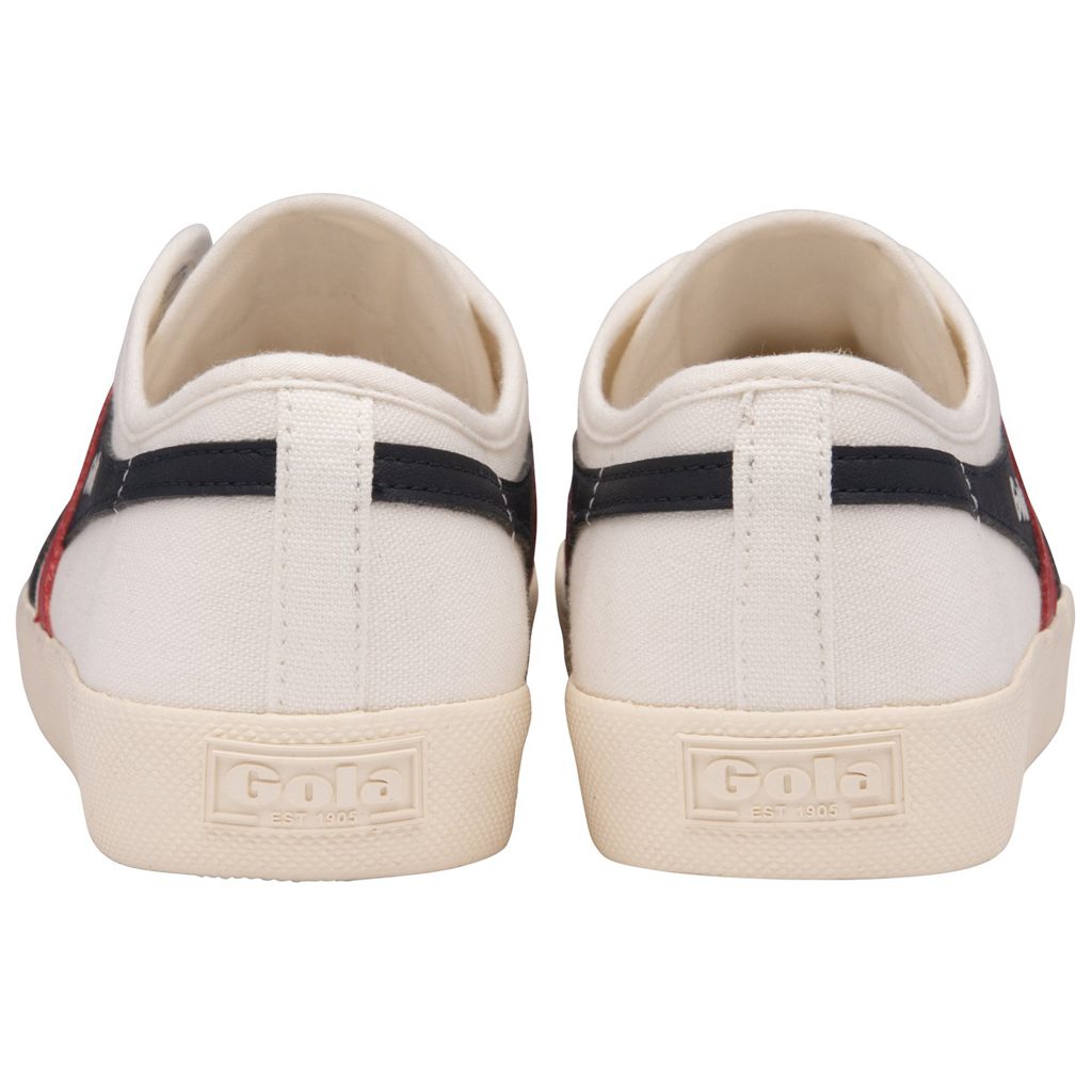 Gola Vegan Classics Coaster Shoes Blancas Azul Marino Rojas Colombia | 309IOPBFZ