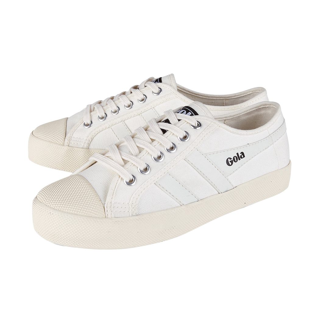Gola Vegan Classics Coaster Shoes Blancas Blancas Colombia | 348QXAYZB
