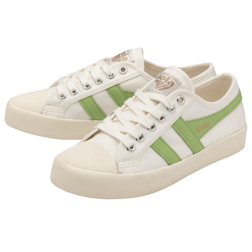 Gola Vegan Classics Coaster Shoes Blancas Verde Colombia | 539ATGPNJ