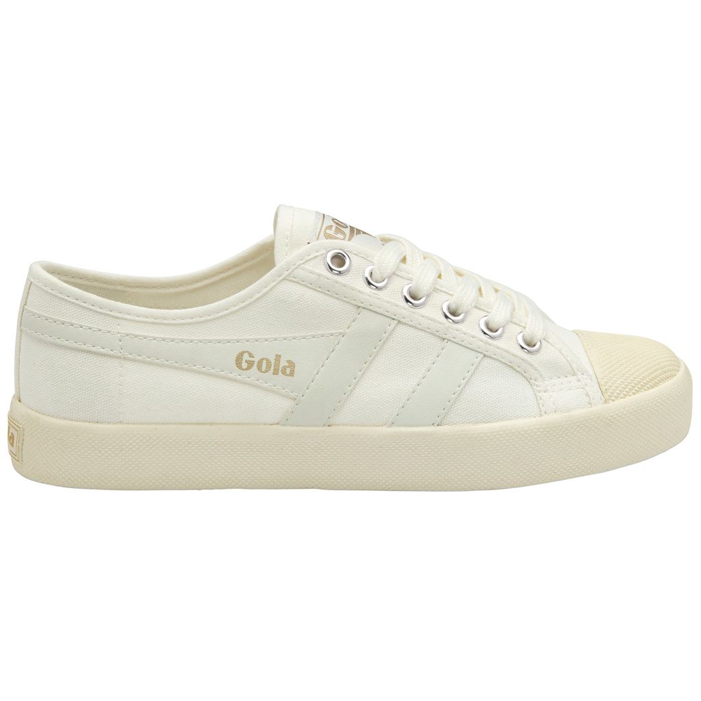 Gola Vegan Classics Coaster Shoes Blancas Doradas Colombia | 913NQXUTD