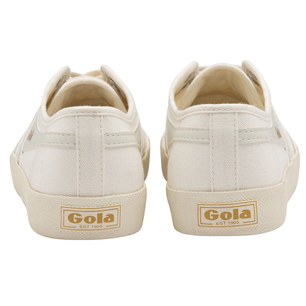 Gola Vegan Classics Coaster Shoes Blancas Doradas Colombia | 913NQXUTD