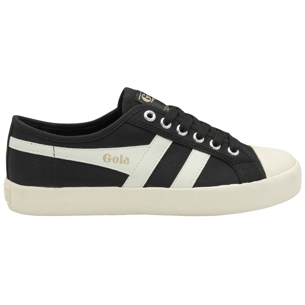 Gola Vegan Classics Coaster Shoes Negras Blancas Doradas Colombia | 679IMCDEB