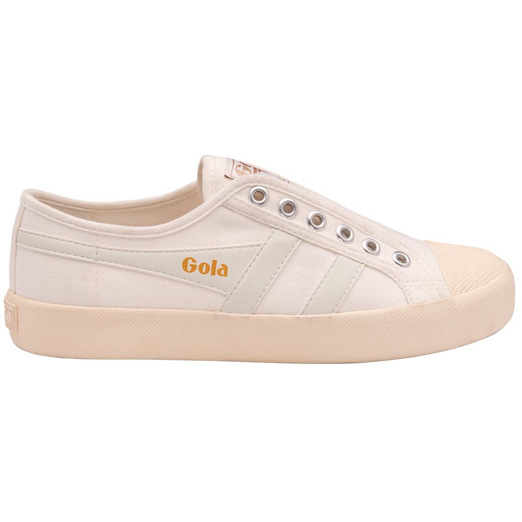 Gola Vegan Classics Coaster Slip Shoes Blancas Blancas Colombia | 078TYNGRM