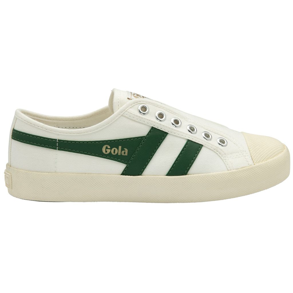 Gola Vegan Classics Coaster Slip Shoes Blancas Verde Colombia | 308AIRZYN