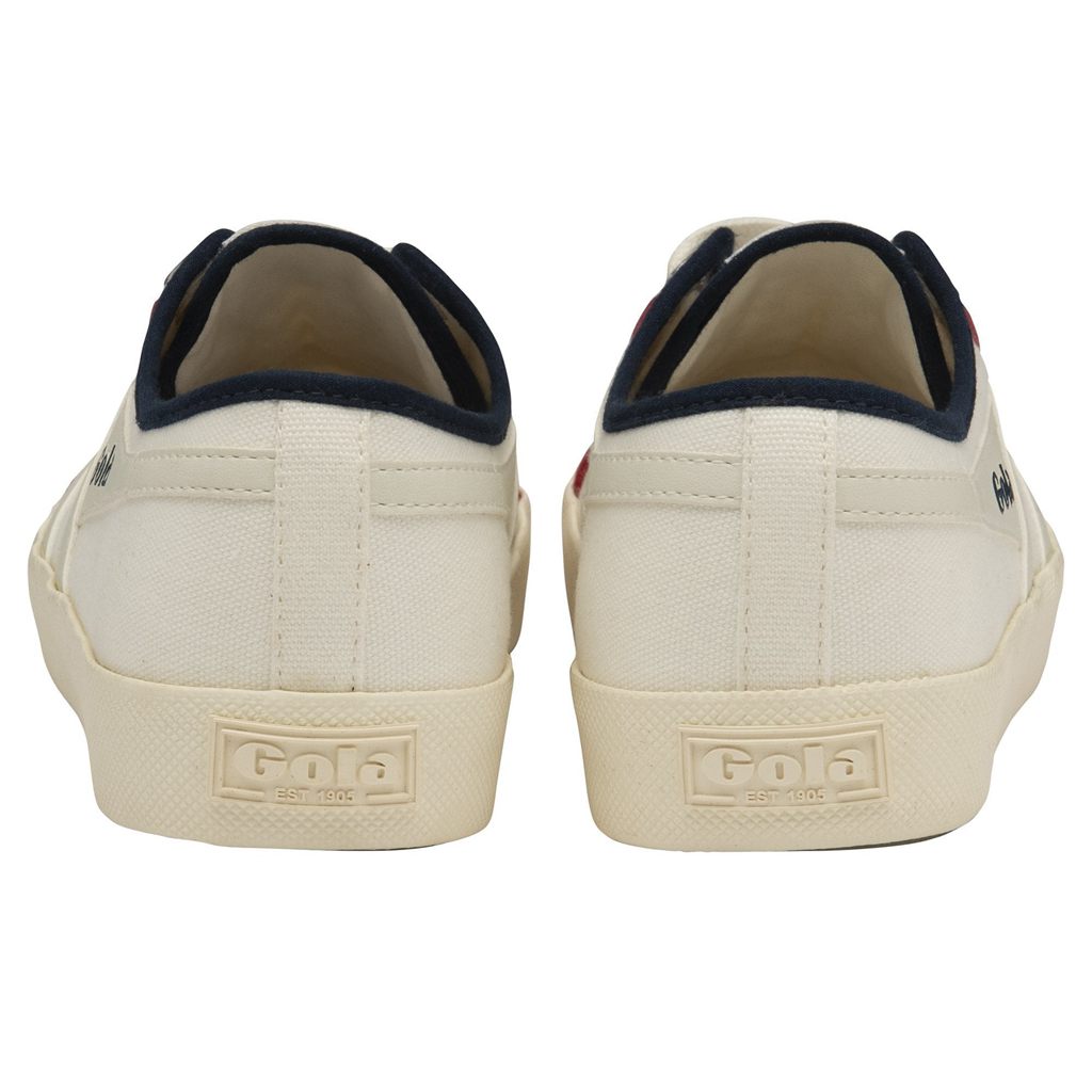 Gola Vegan Classics Coaster Smash Shoes Blancas Azul Marino Rojas Oscuro Colombia | 027DFBOYJ