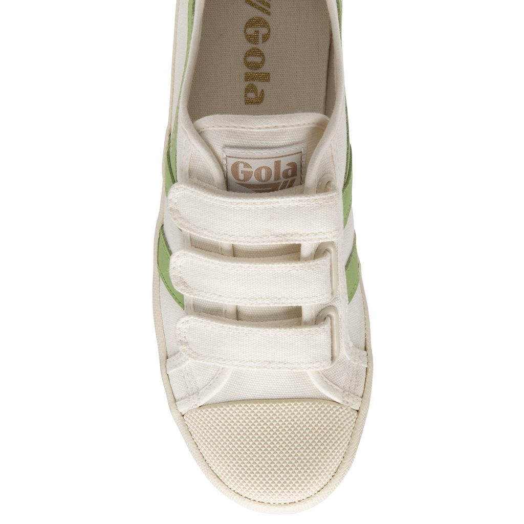 Gola Vegan Classics Coaster Strap Sneakers Blancas Verde Colombia | 984WDTPLR