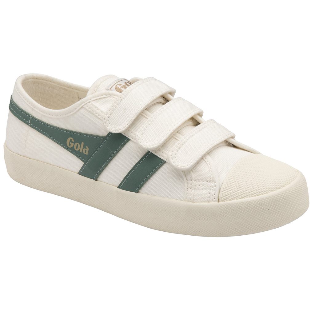Gola Vegan Classics Coaster Strap Sneakers Blancas Verde Colombia | 614NSGCWL