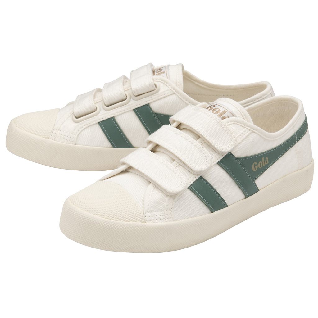 Gola Vegan Classics Coaster Strap Sneakers Blancas Verde Colombia | 614NSGCWL