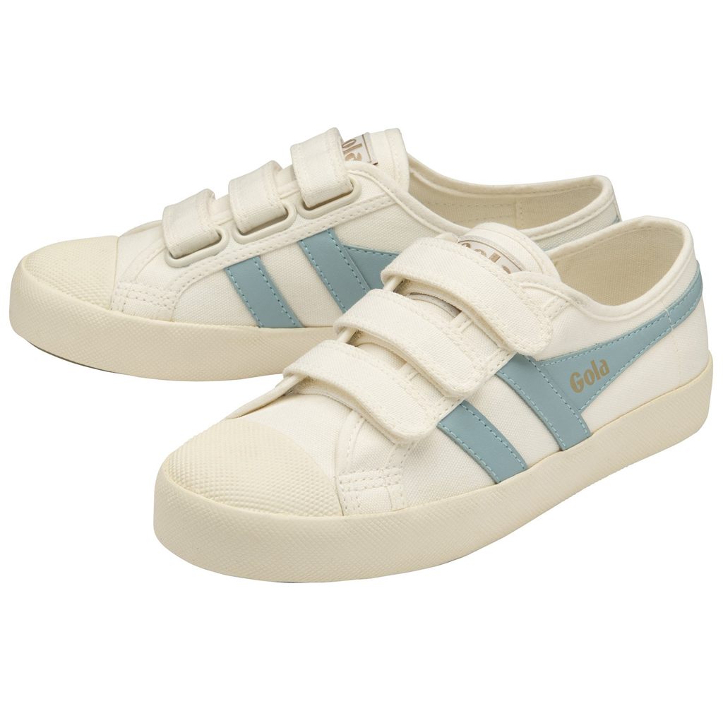 Gola Vegan Classics Coaster Strap Sneakers Blancas Azules Colombia | 076DNKELZ