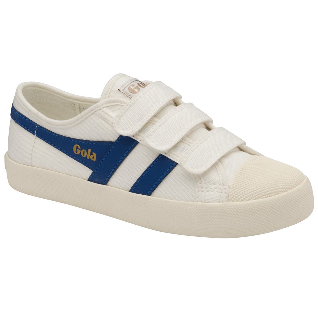 Gola Vegan Classics Coaster Strap Sneakers Blancas Azules Colombia | 391EZVHIK