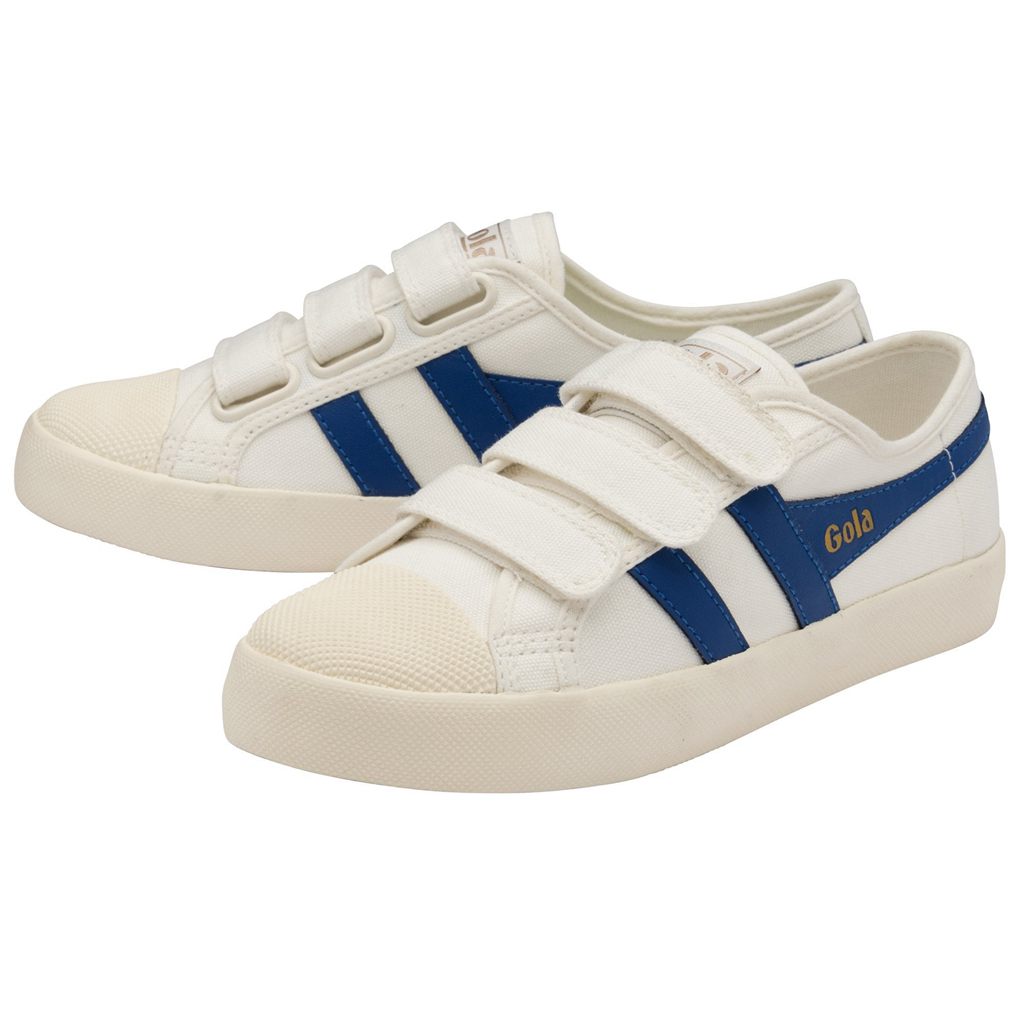 Gola Vegan Classics Coaster Strap Sneakers Blancas Azules Colombia | 391EZVHIK