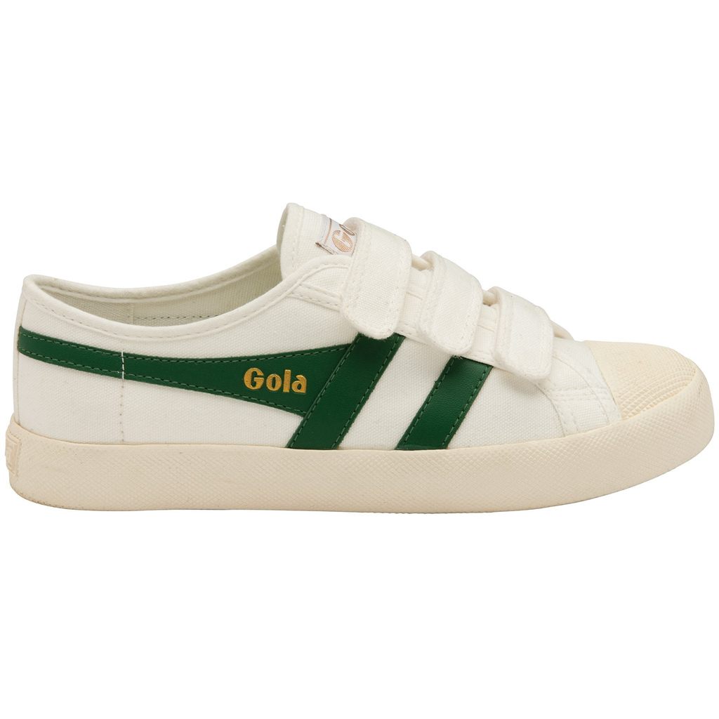 Gola Vegan Classics Coaster Strap Sneakers Blancas Verde Oscuro Colombia | 920DANFKM