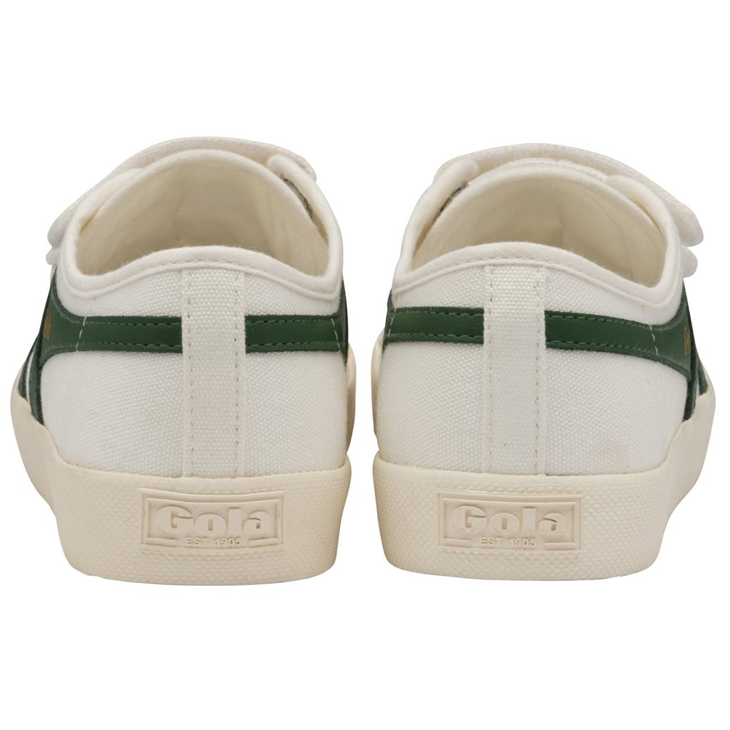 Gola Vegan Classics Coaster Strap Sneakers Blancas Verde Oscuro Colombia | 920DANFKM