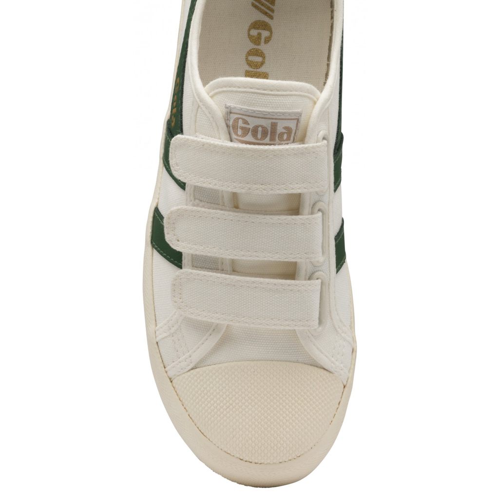 Gola Vegan Classics Coaster Strap Sneakers Blancas Verde Oscuro Colombia | 920DANFKM