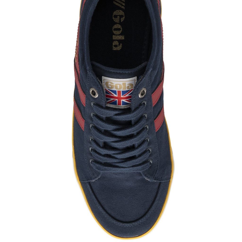 Gola Vegan Classics Comet Plimsoll Sneakers Azul Marino Rojas Oscuro Colombia | 826UZRLAT