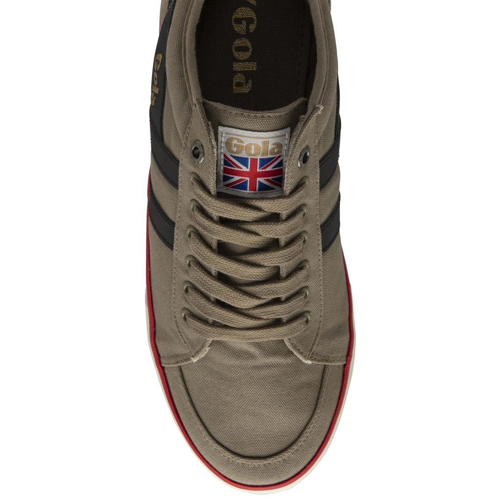 Gola Vegan Classics Comet Plimsoll Sneakers Negras Rojas Oscuro Colombia | 506NPOEAB