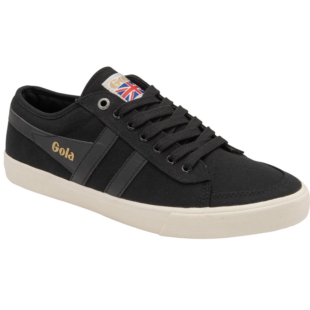 Gola Vegan Classics Comet Plimsoll Sneakers Negras Negras Blancas Colombia | 047ATWDZB