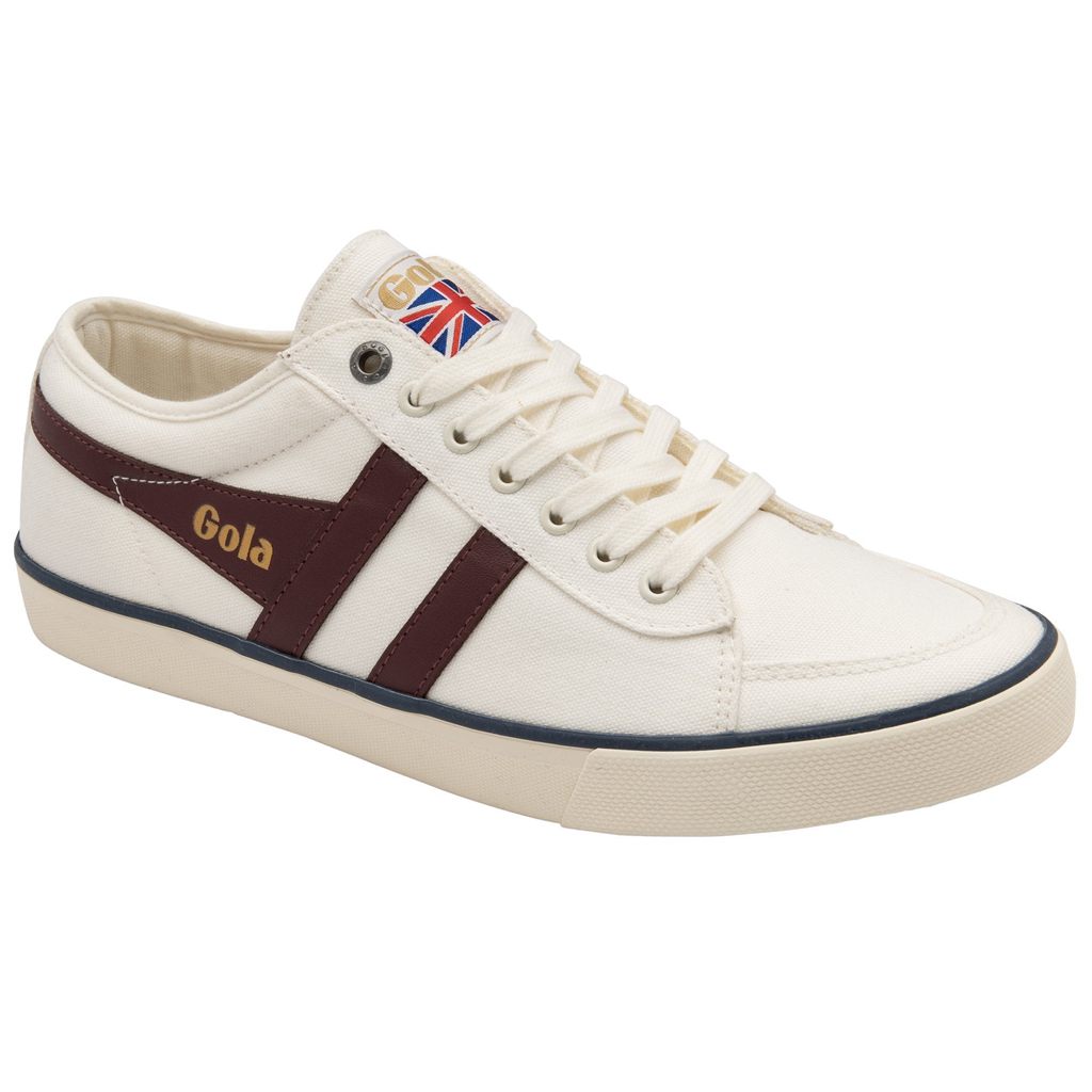 Gola Vegan Classics Comet Plimsoll Sneakers Blancas Burdeos Azul Marino Colombia | 013FUCWIX