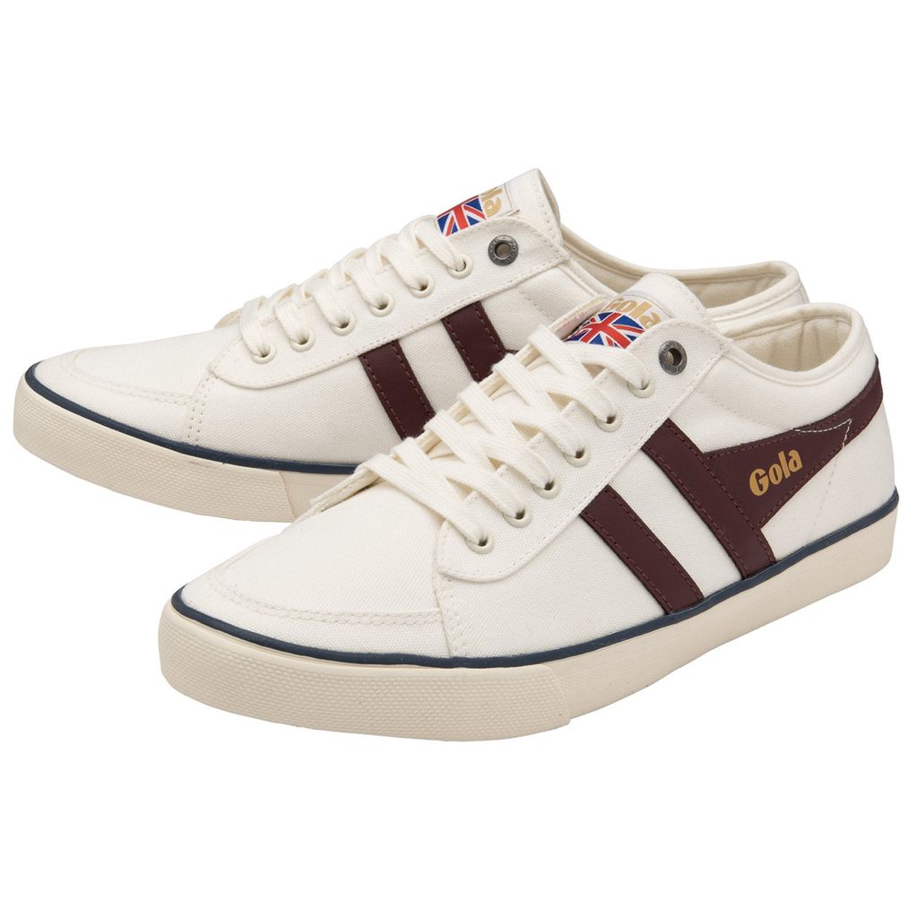 Gola Vegan Classics Comet Plimsoll Sneakers Blancas Burdeos Azul Marino Colombia | 013FUCWIX