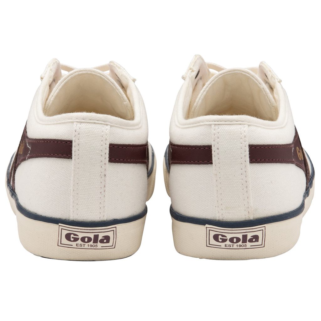 Gola Vegan Classics Comet Plimsoll Sneakers Blancas Burdeos Azul Marino Colombia | 013FUCWIX