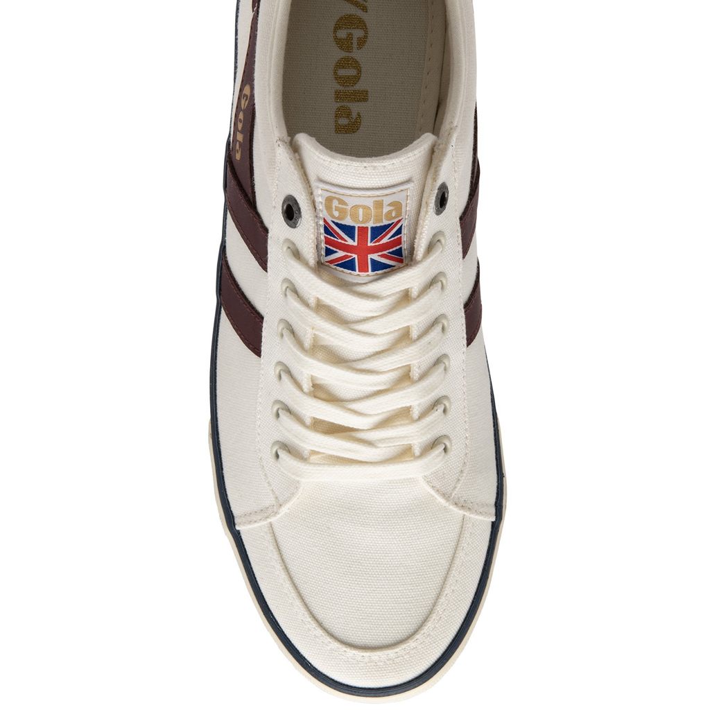 Gola Vegan Classics Comet Plimsoll Sneakers Blancas Burdeos Azul Marino Colombia | 013FUCWIX