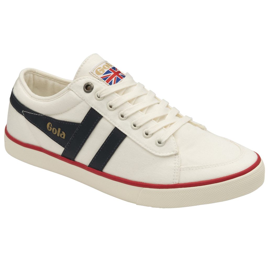 Gola Vegan Classics Comet Plimsoll Sneakers Blancas Azul Marino Rojas Colombia | 967TAVDIO