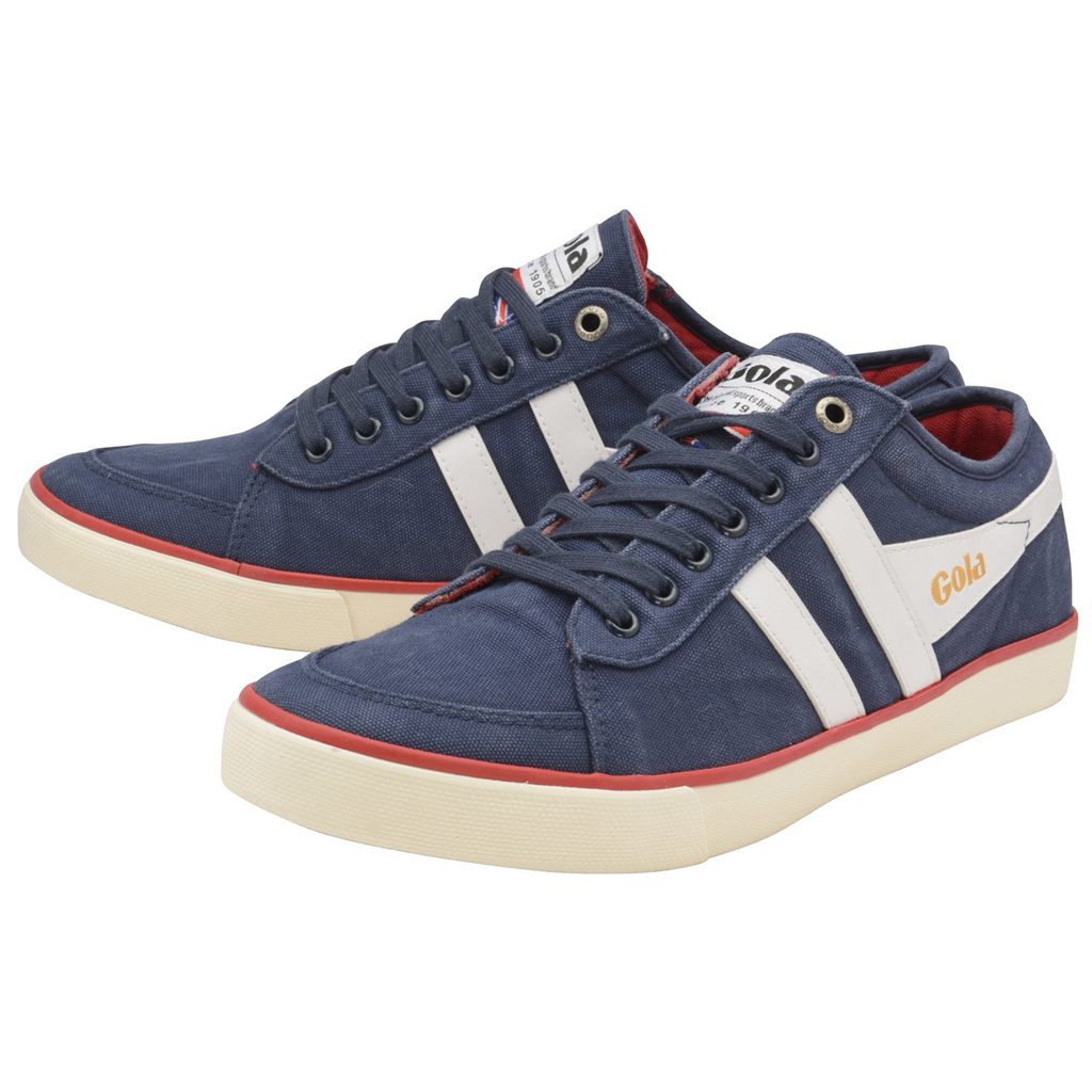 Gola Vegan Classics Comet Plimsoll Sneakers Azul Marino Blancas Colombia | 835ULCZPO