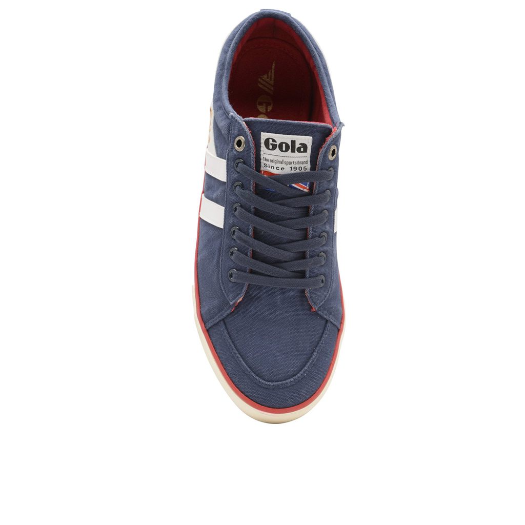 Gola Vegan Classics Comet Plimsoll Sneakers Azul Marino Blancas Colombia | 835ULCZPO