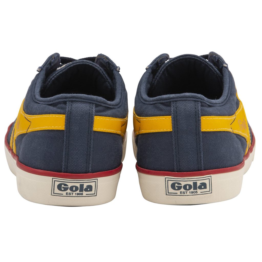 Gola Vegan Classics Comet Plimsoll Sneakers Azul Marino Rojas Colombia | 783WXJUMA