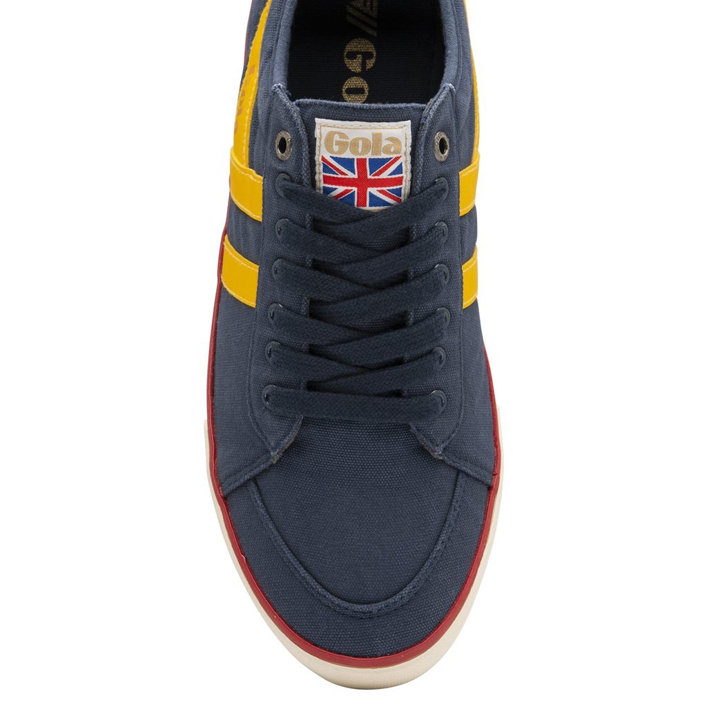 Gola Vegan Classics Comet Plimsoll Sneakers Azul Marino Rojas Colombia | 783WXJUMA