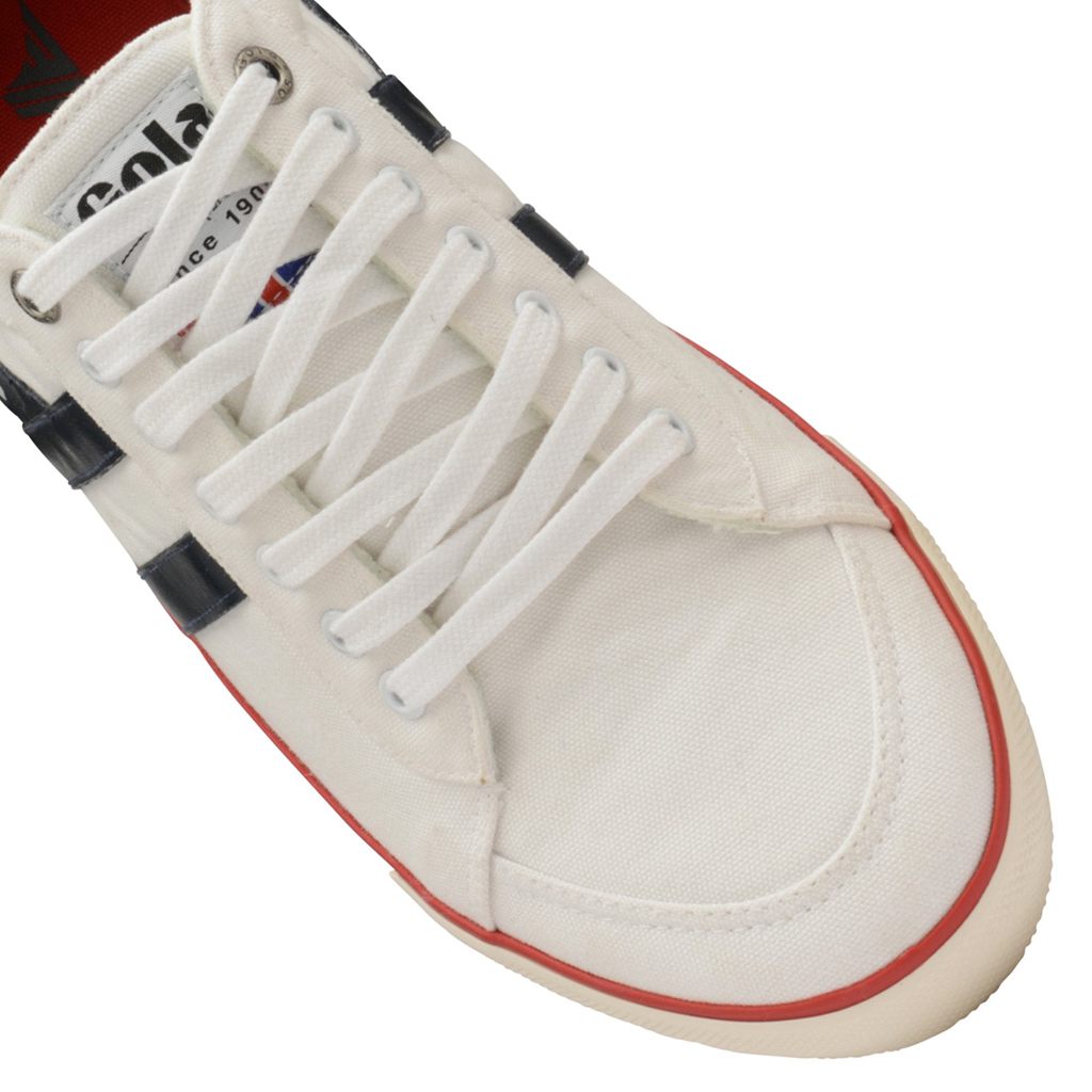 Gola Vegan Classics Comet Plimsoll Sneakers Blancas Azul Marino Rojas Colombia | 350PKBTJS