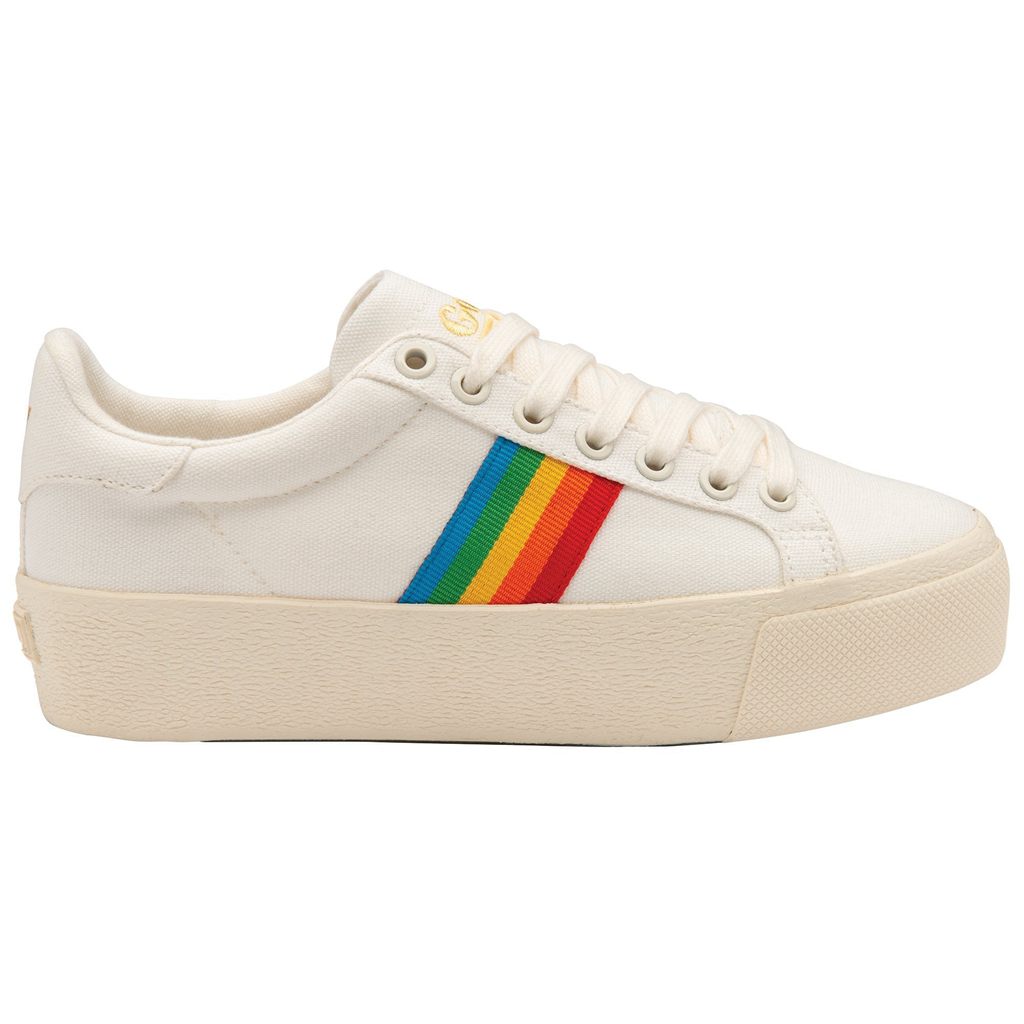 Gola Vegan Classics Orchid Platform Rainbow Shoes Blancas Colombia | 156MLXQZS
