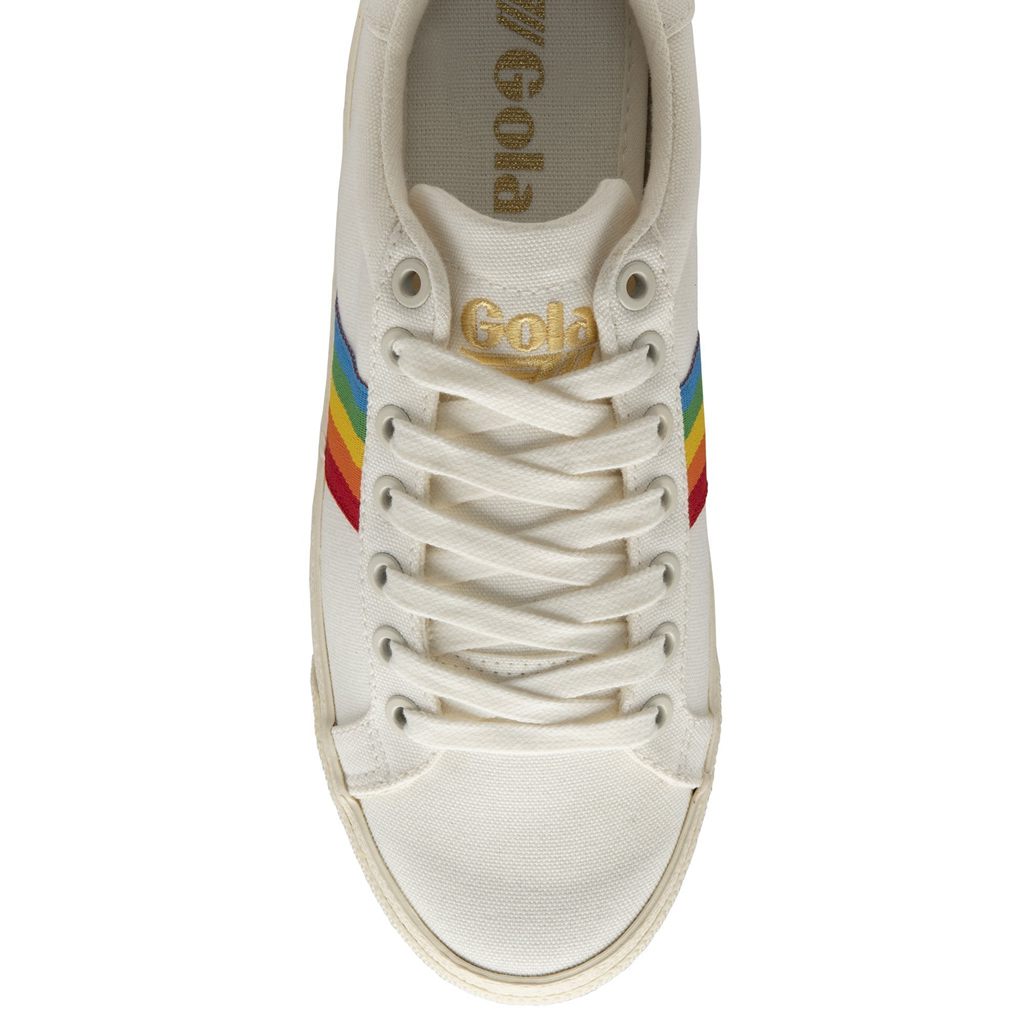 Gola Vegan Classics Orchid Platform Rainbow Shoes Blancas Colombia | 156MLXQZS