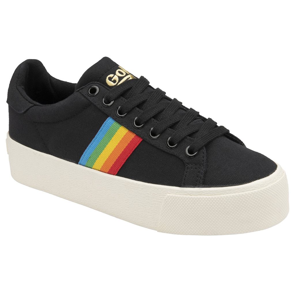 Gola Vegan Classics Orchid Platform Rainbow Shoes Negras Colombia | 157WNHRIY