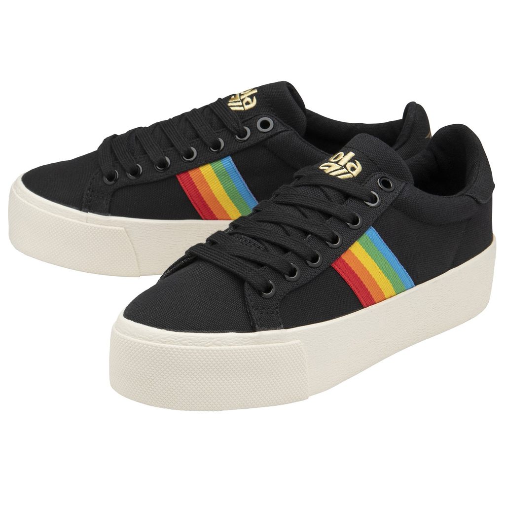 Gola Vegan Classics Orchid Platform Rainbow Shoes Negras Colombia | 157WNHRIY