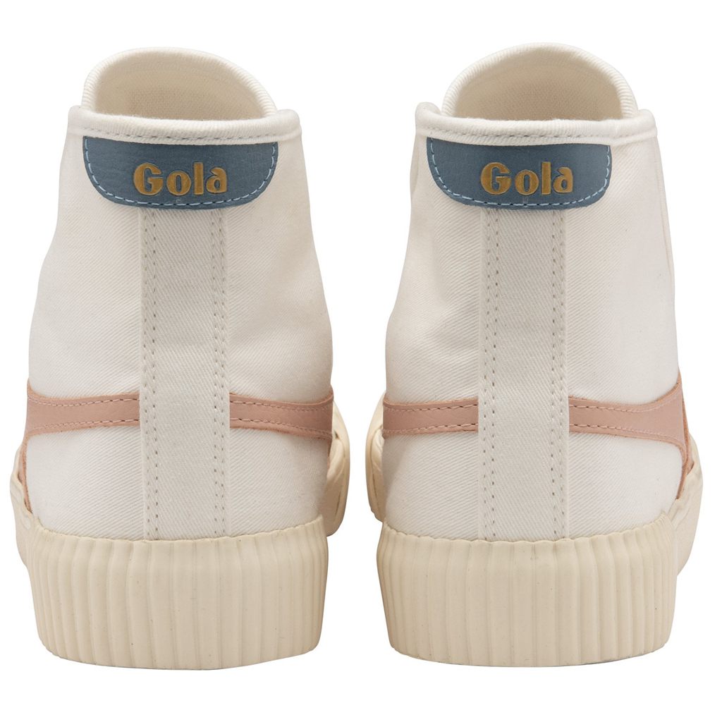 Gola Vegan Classics Rally High Plimsoll Sneakers Blancas Rosas Colombia | 840MFZWLX