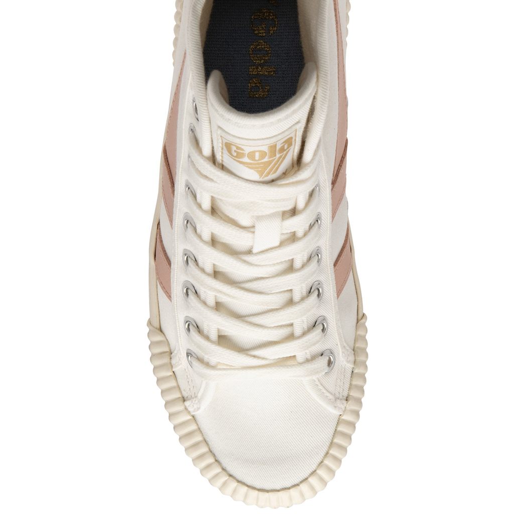 Gola Vegan Classics Rally High Plimsoll Sneakers Blancas Rosas Colombia | 840MFZWLX