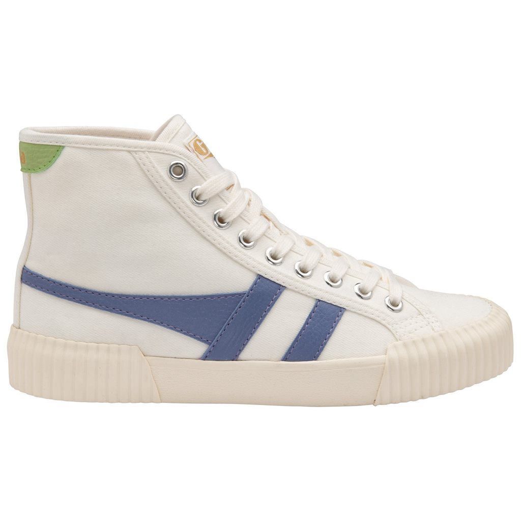 Gola Vegan Classics Rally High Plimsoll Sneakers Blancas Lavanda Verde Colombia | 051TQADPO