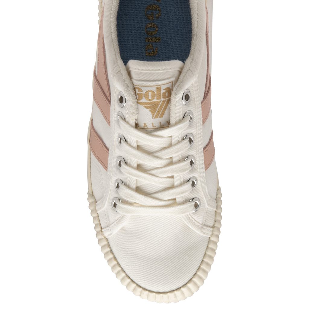 Gola Vegan Classics Rally Plimsoll Sneakers Blancas Rosas Colombia | 187JZPRLY