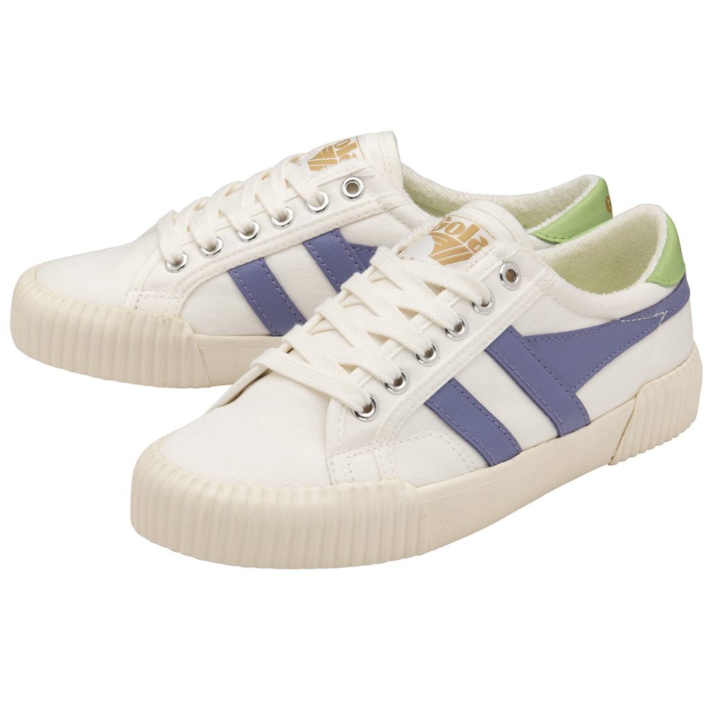Gola Vegan Classics Rally Plimsoll Sneakers Blancas Lavanda Verde Colombia | 625MLRGVI