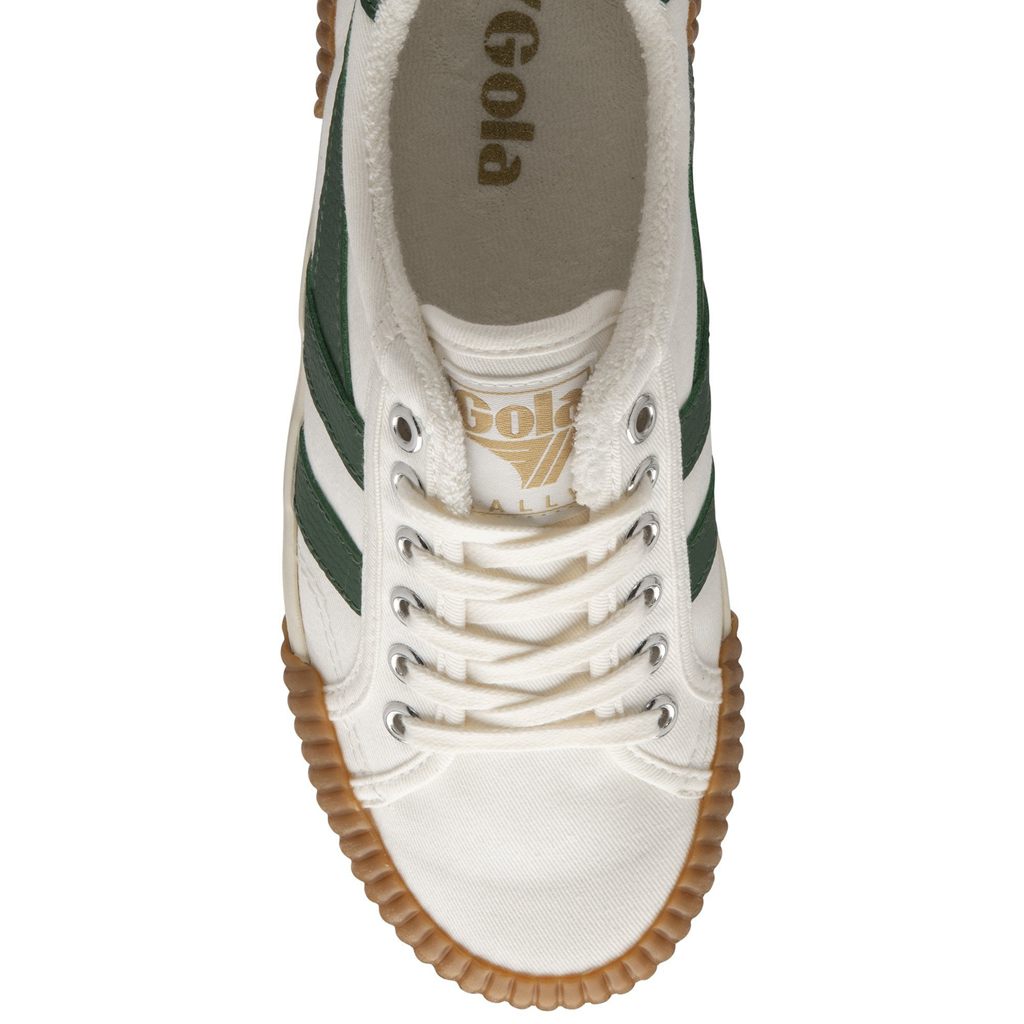 Gola Vegan Classics Rally Plimsoll Sneakers Blancas Verde Colombia | 792IVGEHY