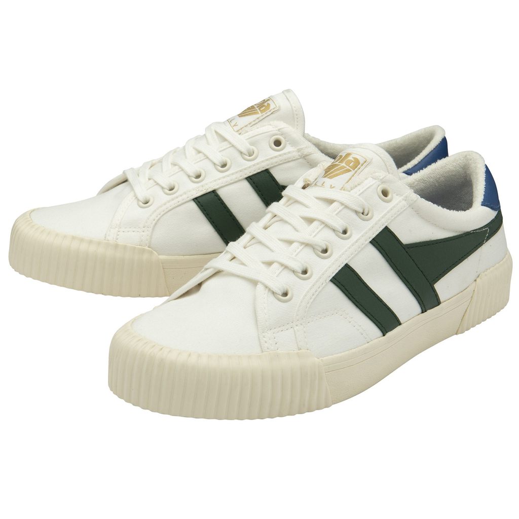 Gola Vegan Classics Rally Plimsoll Sneakers Blancas Azules Colombia | 657YEBMQA